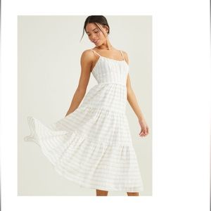 Altar'd State Madeline Linen Midi Dress